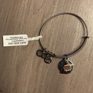 Alex and Ani Resting Witch Face Midnight Silver